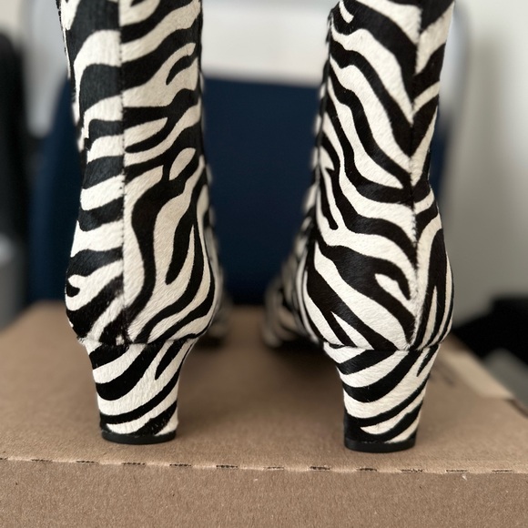 Zebra Print Ankle Boots - Picture 2 of 4